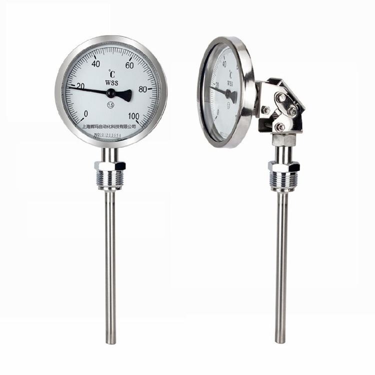 萬(wàn)向型（可調(diào)角型）雙全屬溫度計(jì)